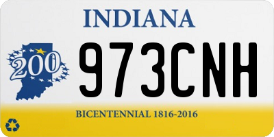 IN license plate 973CNH