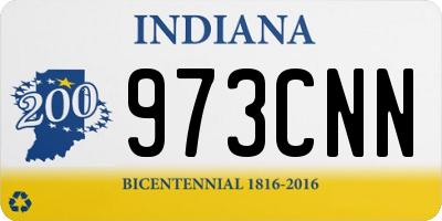 IN license plate 973CNN