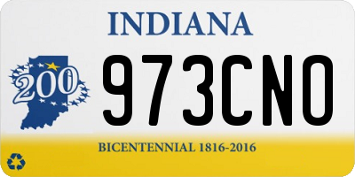 IN license plate 973CNO