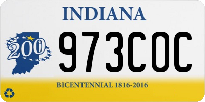 IN license plate 973COC