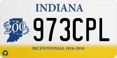 IN license plate 973CPL