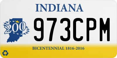 IN license plate 973CPM