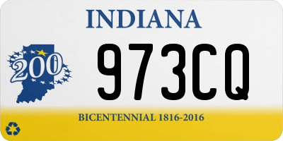 IN license plate 973CQ