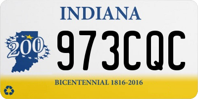IN license plate 973CQC