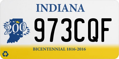 IN license plate 973CQF
