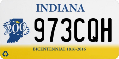 IN license plate 973CQH