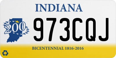 IN license plate 973CQJ
