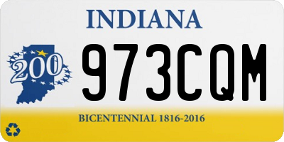 IN license plate 973CQM
