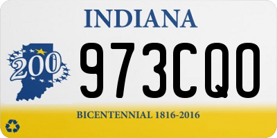 IN license plate 973CQO