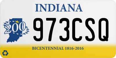 IN license plate 973CSQ