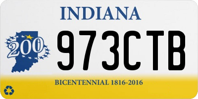 IN license plate 973CTB