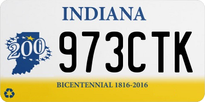IN license plate 973CTK