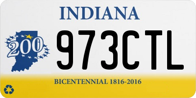 IN license plate 973CTL
