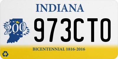 IN license plate 973CTO