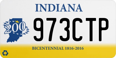 IN license plate 973CTP