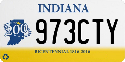 IN license plate 973CTY