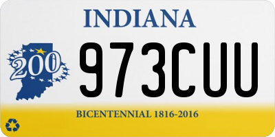 IN license plate 973CUU
