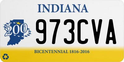 IN license plate 973CVA