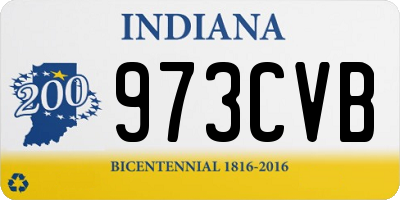 IN license plate 973CVB