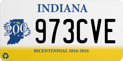 IN license plate 973CVE