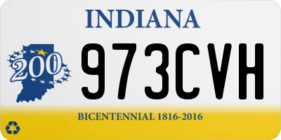 IN license plate 973CVH