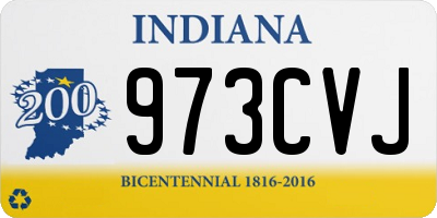 IN license plate 973CVJ