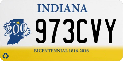 IN license plate 973CVY