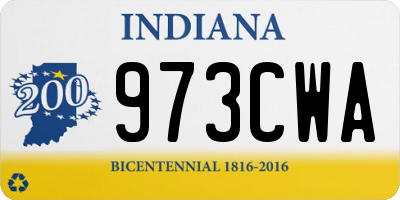 IN license plate 973CWA