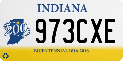 IN license plate 973CXE
