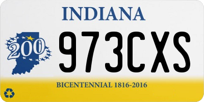 IN license plate 973CXS