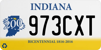 IN license plate 973CXT