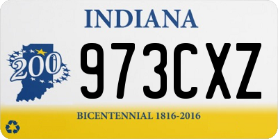 IN license plate 973CXZ