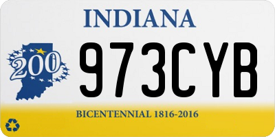 IN license plate 973CYB
