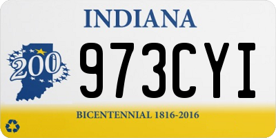 IN license plate 973CYI