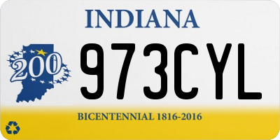 IN license plate 973CYL