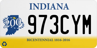 IN license plate 973CYM