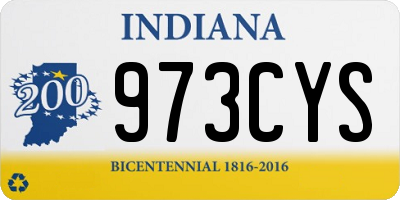 IN license plate 973CYS