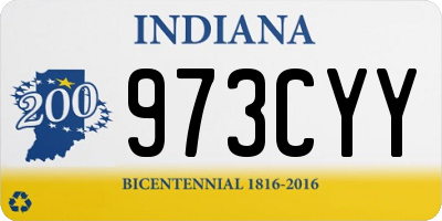 IN license plate 973CYY