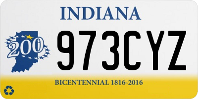 IN license plate 973CYZ