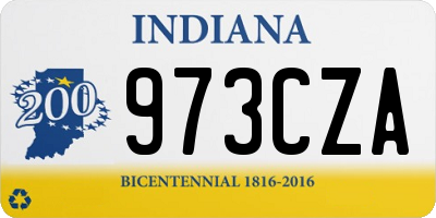IN license plate 973CZA