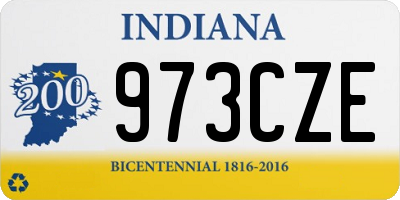 IN license plate 973CZE