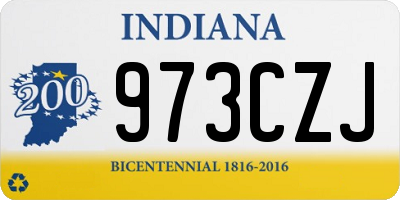 IN license plate 973CZJ