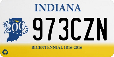 IN license plate 973CZN