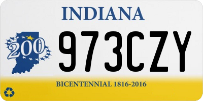 IN license plate 973CZY