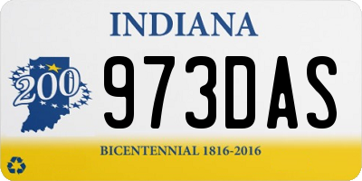 IN license plate 973DAS