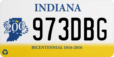 IN license plate 973DBG
