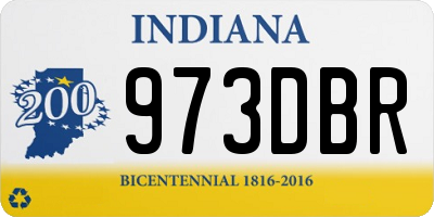 IN license plate 973DBR