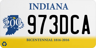 IN license plate 973DCA