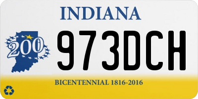 IN license plate 973DCH