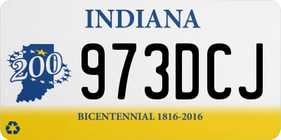 IN license plate 973DCJ